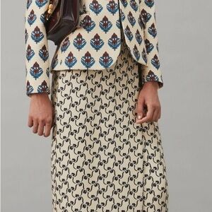 Tory Burch Size 6 Twill Crepe Wrap Skirt